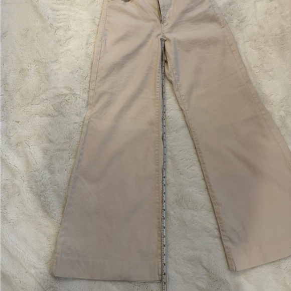 Banana Republic Minimalist High Rise Wide Leg Trousers Beige 28 - Picture 8 of 10